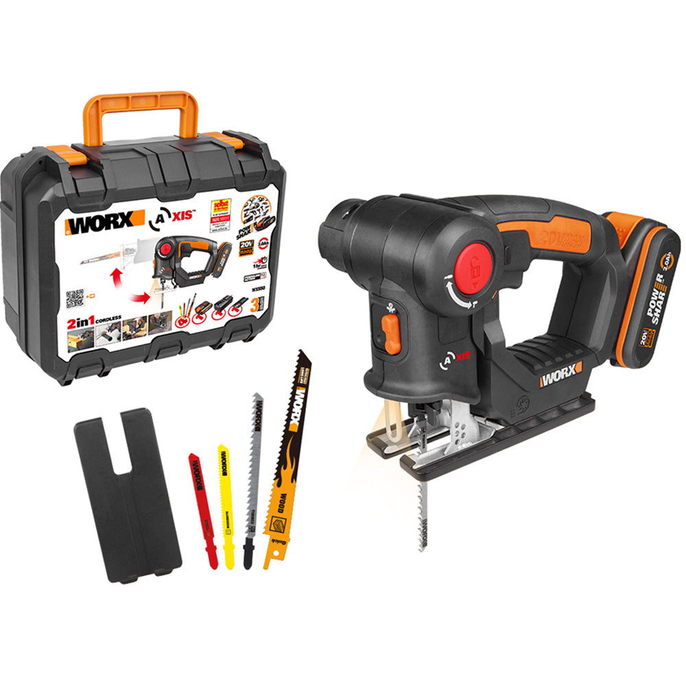 Serra Tico Tico Sabre 2 em 1 à Bateria 20v Bivolt Wx550 Worx