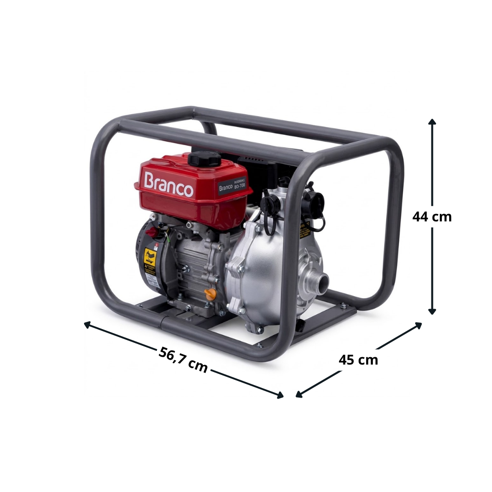 Motobomba Gasolina Centrífuga Branco B4T-712S 7.7Hp Alto MCA