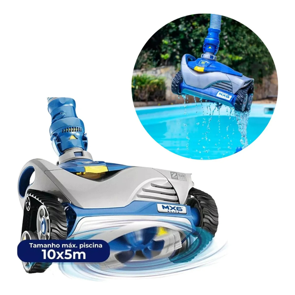Robô Aspirador de Piscina Automático Zodiac MX6 Elite Hidráulico ? Limpeza Potente e Fácil Instalação