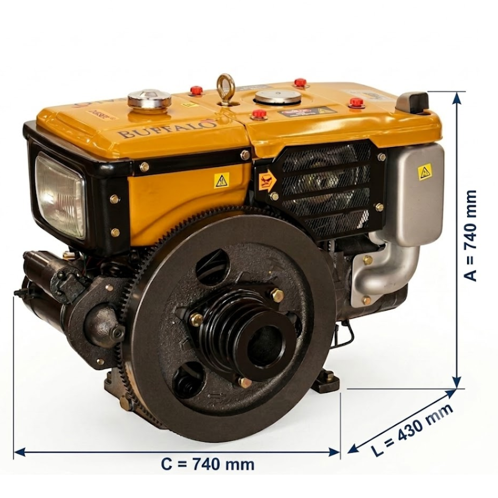 MOTOR A DIESEL ESTACIONÁRIO BFDE 13CV 4T RADIADOR PART.ELETRICA FAROL BUFFALO