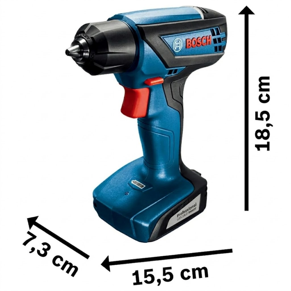 PARAFUSADEIRA E FURADEIRA BOSCH GSR 1000 SMART 12V COM 32 BITS E MALETA