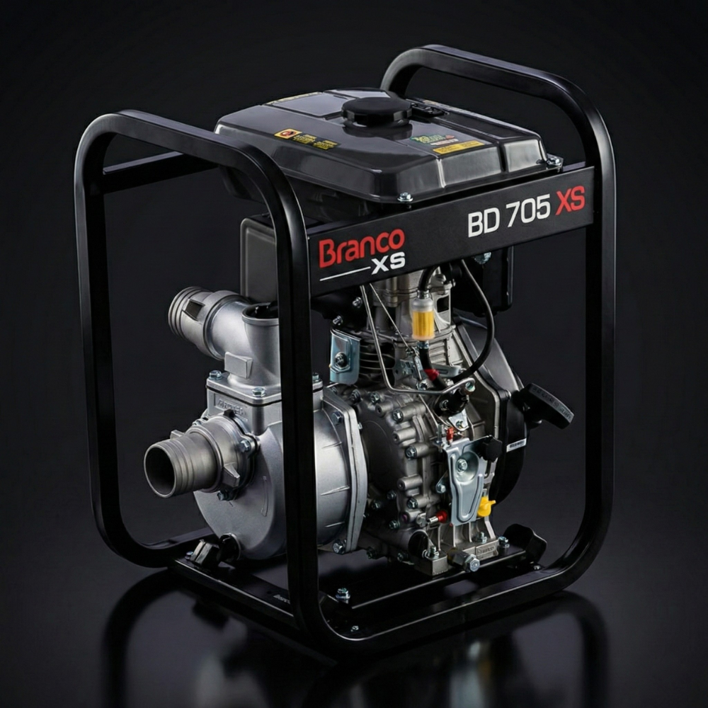 Motobomba Diesel Autoescorvante BD-705 E-XS 3x3 Partida Manual Branco
