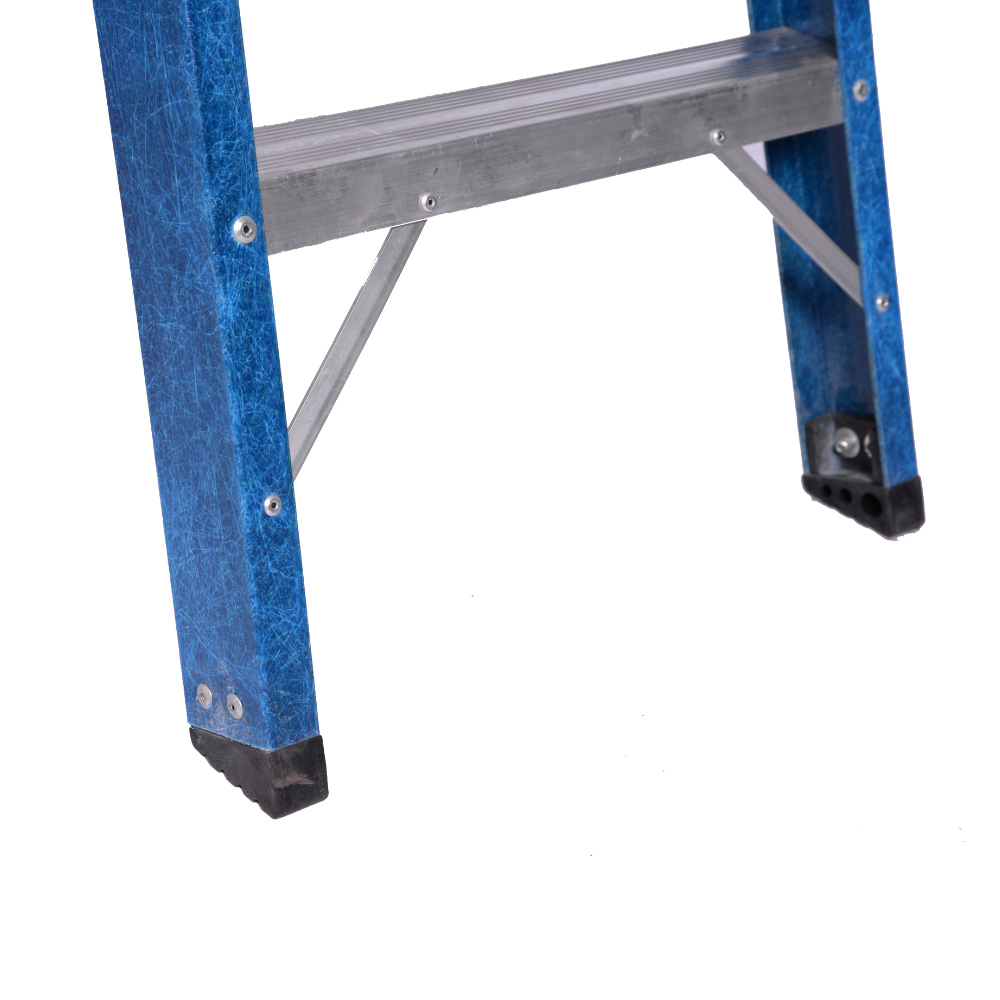 Escada de Fibra e Alumínio Tesoura Simples Premium 1,50m 5 Degraus 120kg W.Bertolo