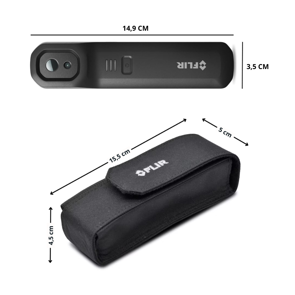 Kit Câmera Térmica Termovisor Para Celular Edge Pouch 19.200 Pixels com Estojo de Transporte Flir