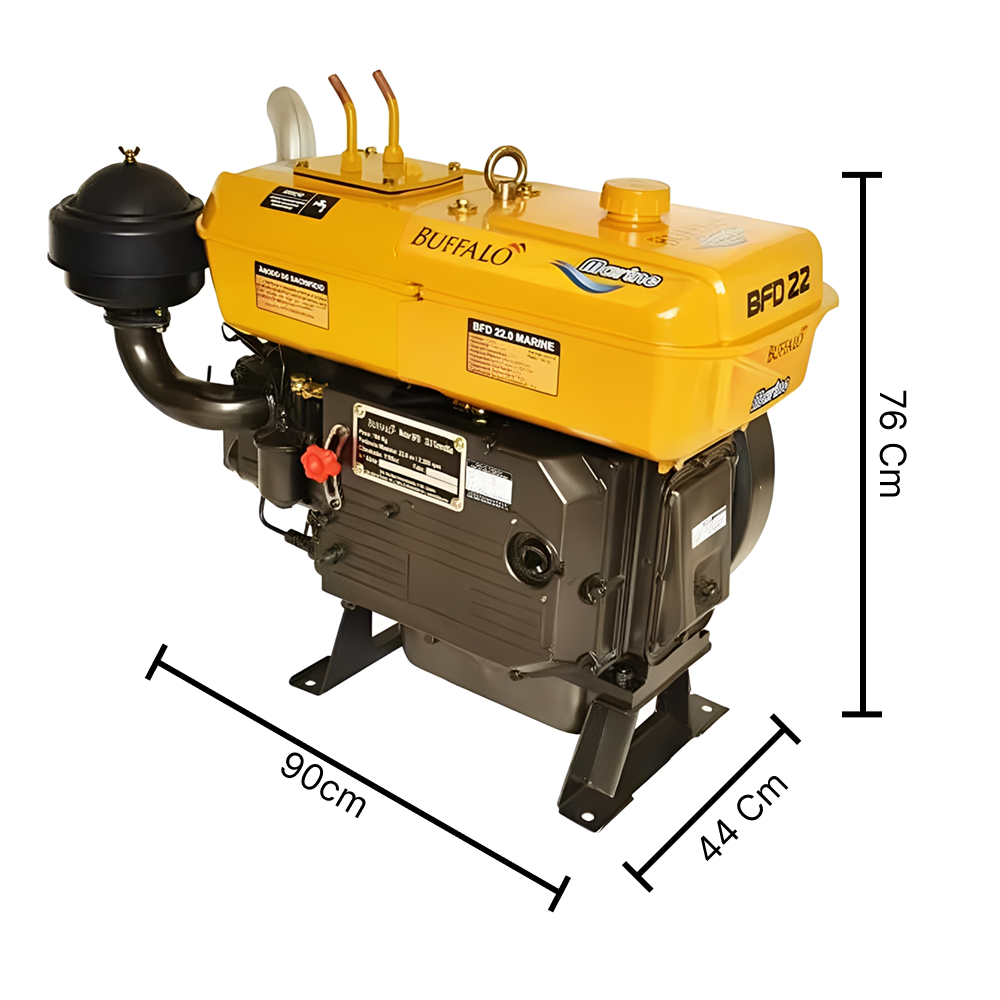 Motor Diesel 22CV Estacionário Partida Elétrica Termossifão Refrigerado a Água Buffalo