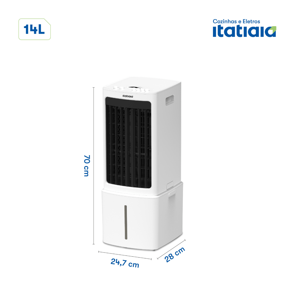 Climatizador de Ar Portátil Itatiaia 14 Litros 4 em 1 - Ventila, Filtra, Umidifica, Resfria