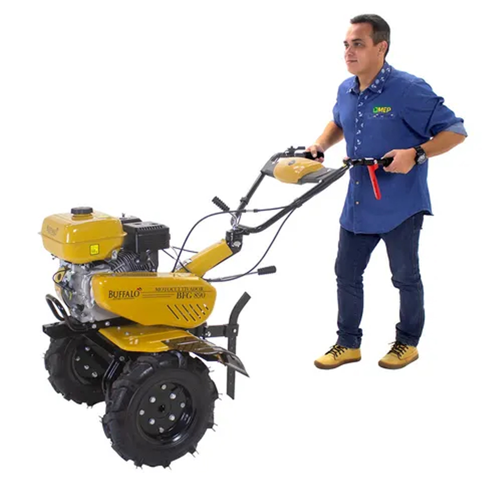 Kit Motocultivador Buffalo BFG 890 7CV com Carretinha Garthen GCM-500F 500kg