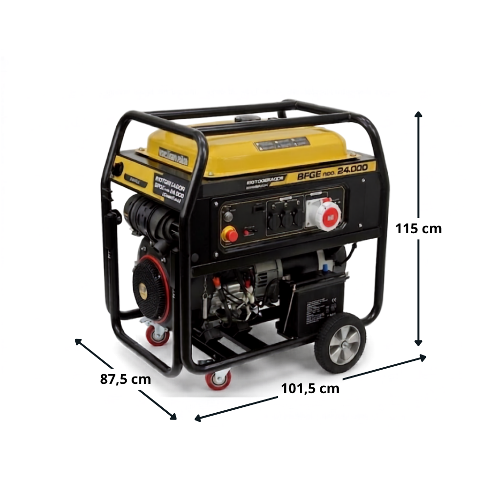 Gerador de Energia a Gasolina Buffalo BFGE 24.000 Rental Trifásico 220V 24 kVA