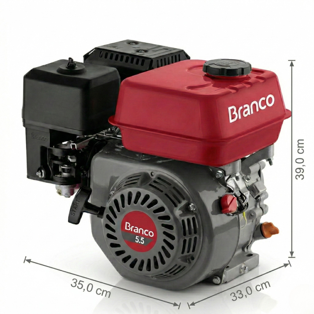 Motor à Gasolina Estacionário 4t 5,5cv B4t-5.5h - Branco Motores