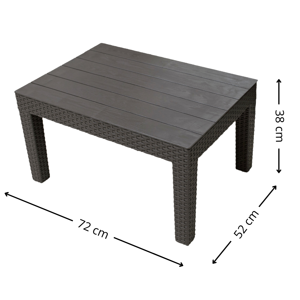 Conjunto Poltronas para Jardim 2 Lugares com Mesa de Jardim e Área Externa Rattan Syberflex