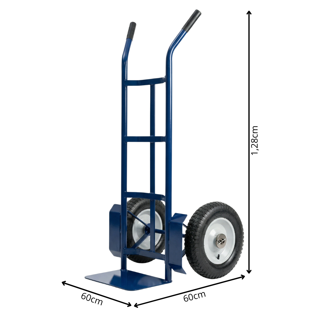 Carrinho de Carga para Barril de Chopp 200kg Com Rodas Pneumáticas