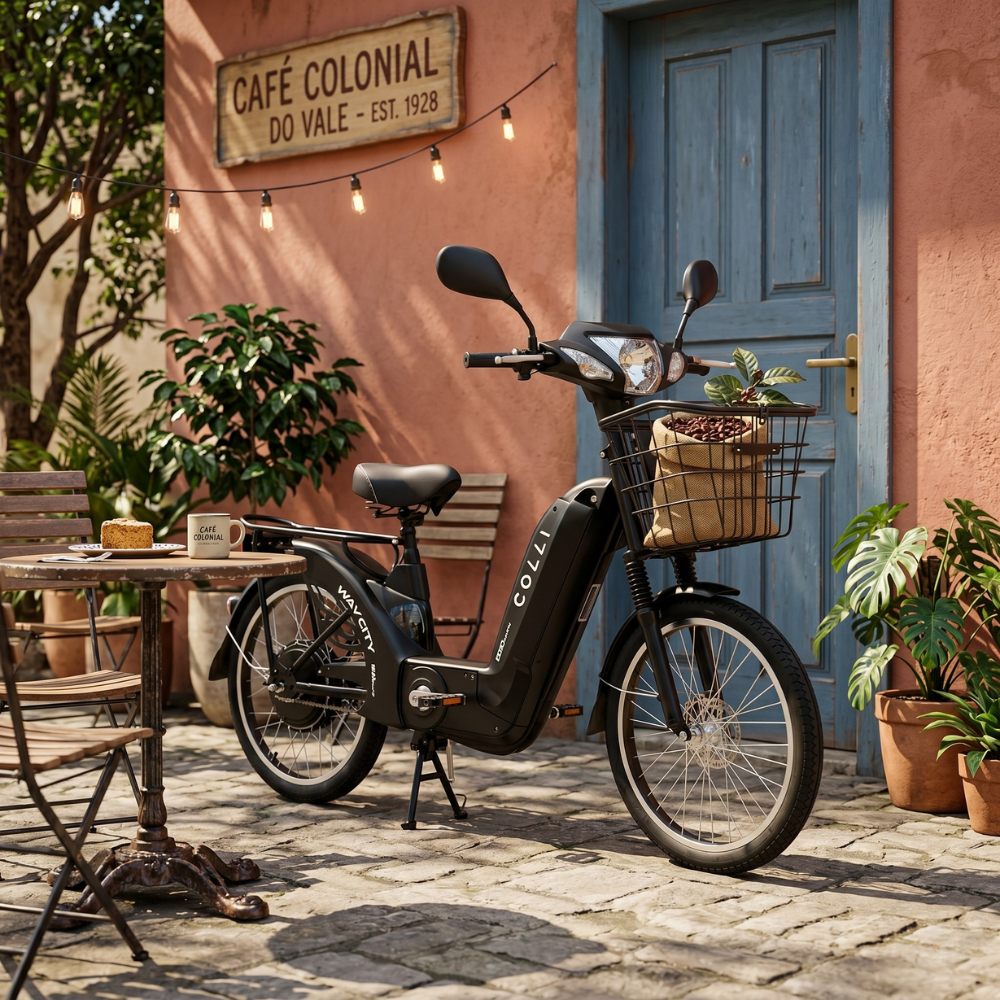 Bicicleta Elétrica Colli Way City Aro 24 500W 48V