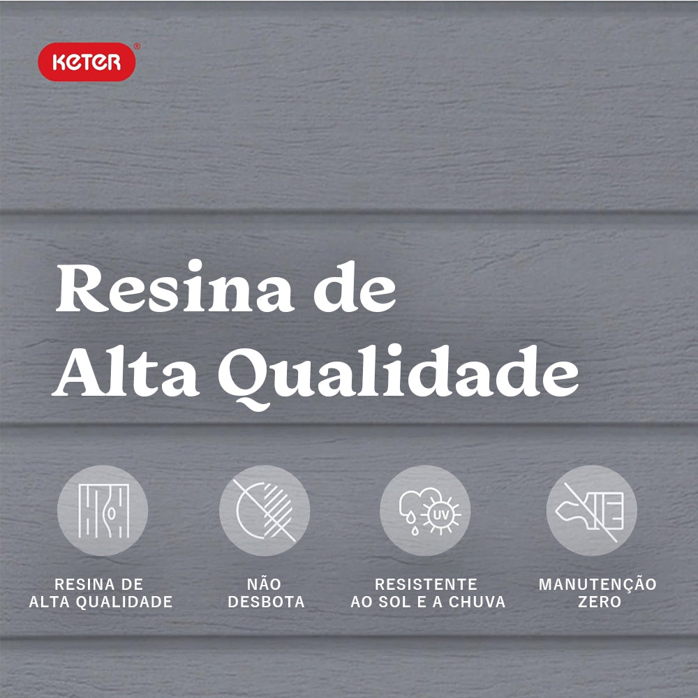 Depósito de Jardim Multiuso 4x3 Manor Keter Armazem Externo Compacto e Resistente