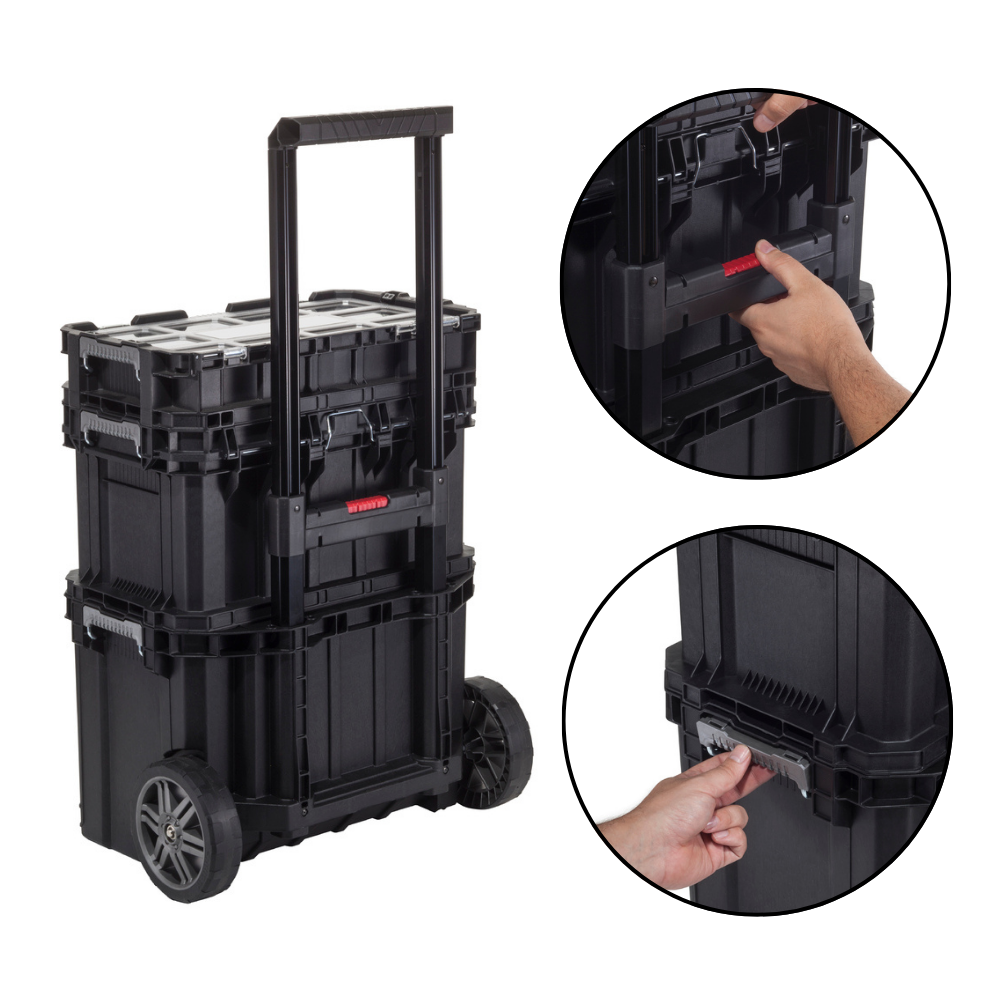 CAIXA ORGANIZADORA DE FERRAMENTAS CONNECT ROLLING SYSTEM Preto - Keter