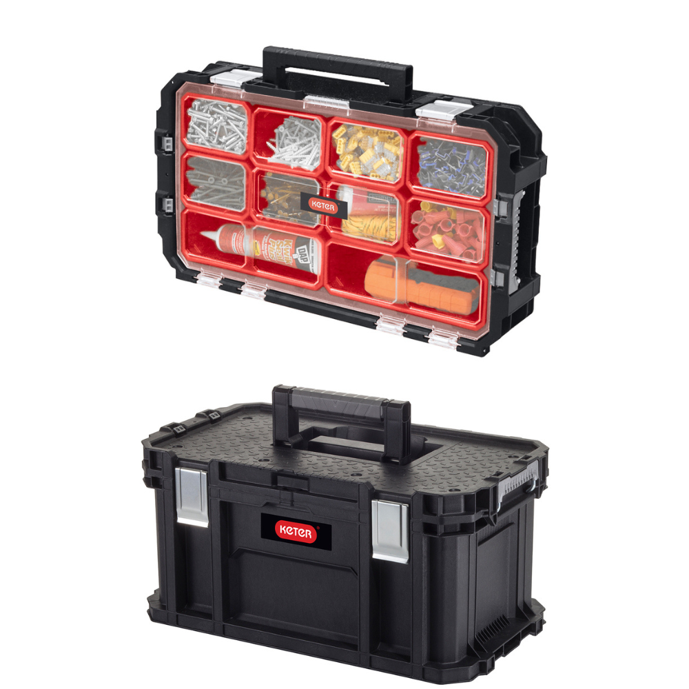 CAIXA ORGANIZADORA DE FERRAMENTAS CONNECT ROLLING SYSTEM Preto - Keter