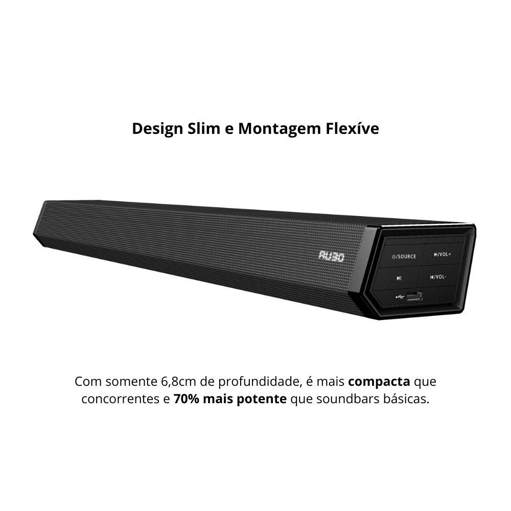Soundbar Telefunken 2.1Caixa de Som Tv Home Theater C/subwoofer Bluetooth Som de Cinema Polaris 900