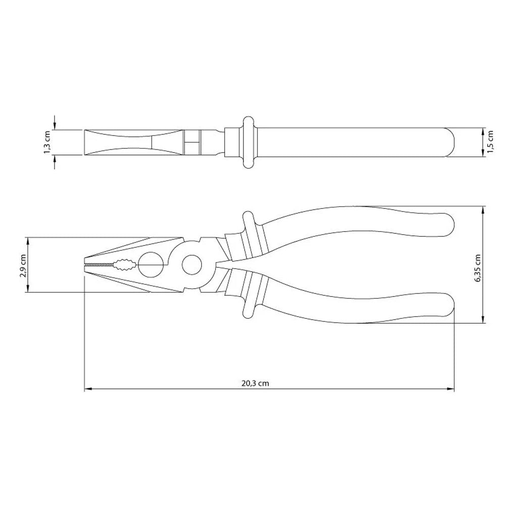 ALICATE UNIVERSAL 8" ISOLADO 1000V TRAMONTINA