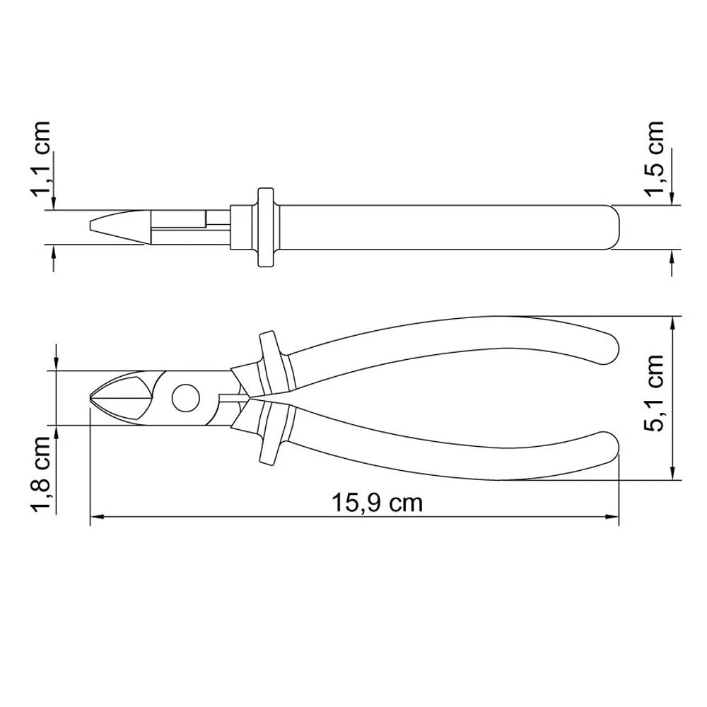 ALICATE CORTE DIAGONAL 6" TRAMONTINA