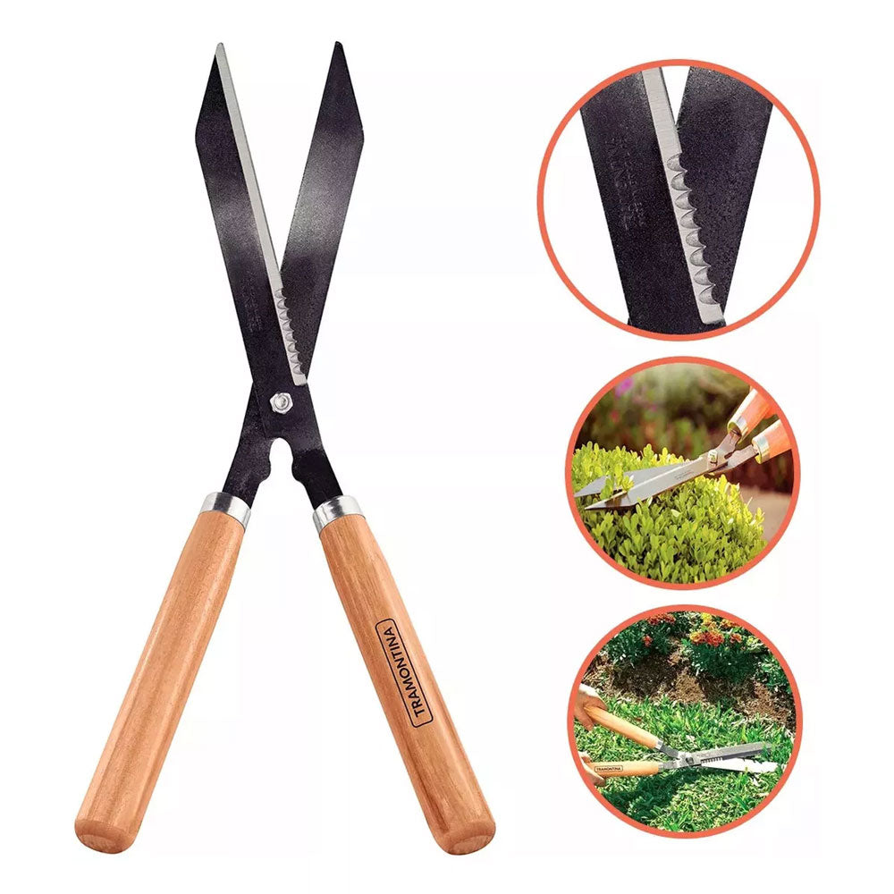 Tesoura para Cerca-viva/grama com Lâmina Serrilhada Metálica Tramontina