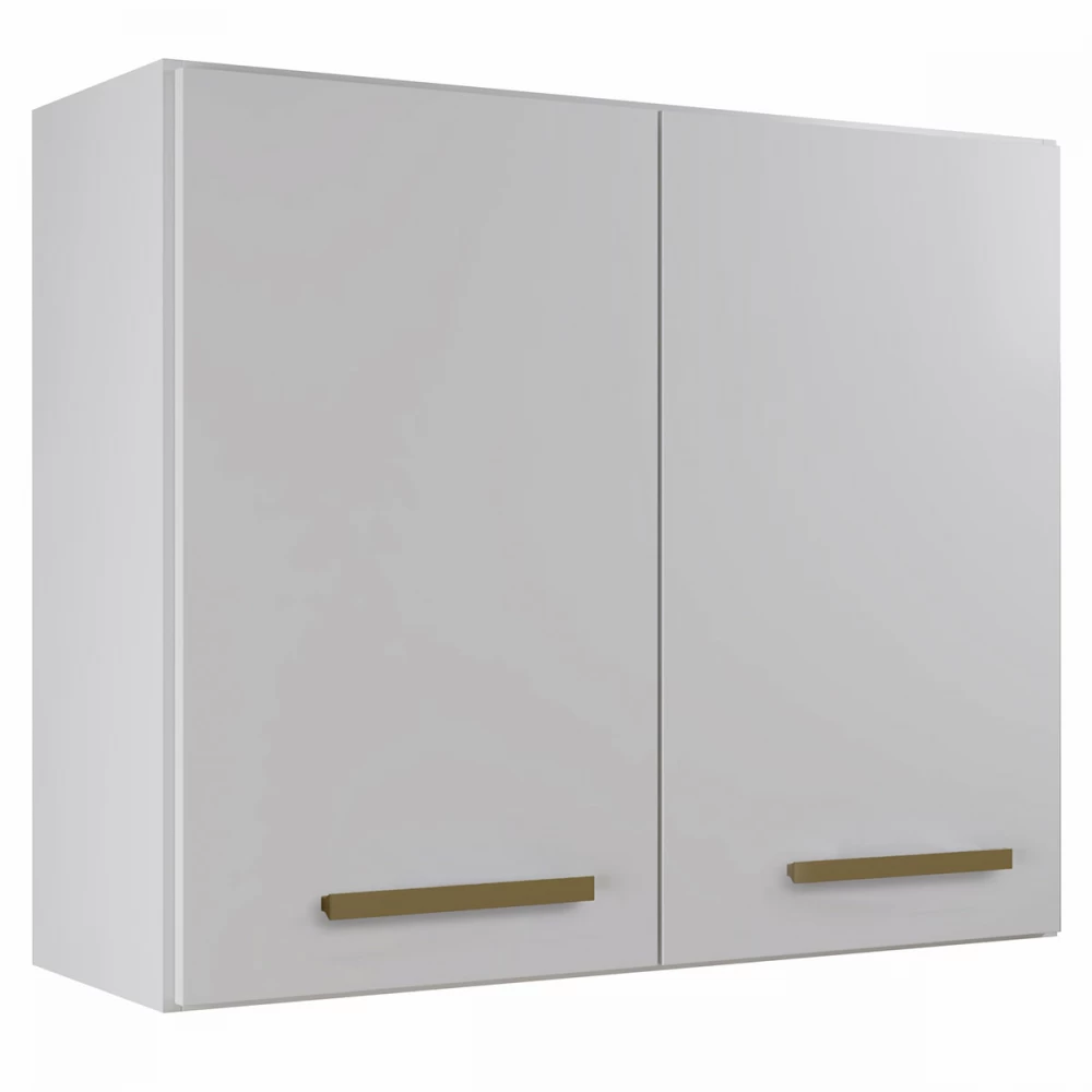 Armário Aéreo 2 Portas para Cozinha Valencia Branco Kaiki