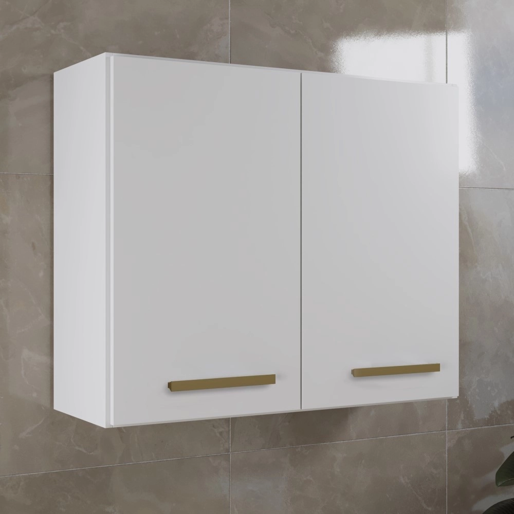 Armário Aéreo 2 Portas para Cozinha Valencia Nature/off White Kaiki