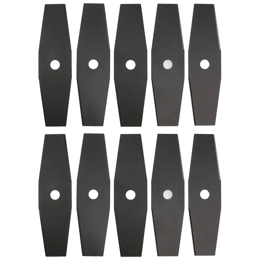 KIT 10 FACAS LÂMINAS 2 PONTAS ROÇADEIRA 350MM FURO 1" POLEGADA 1,7MM