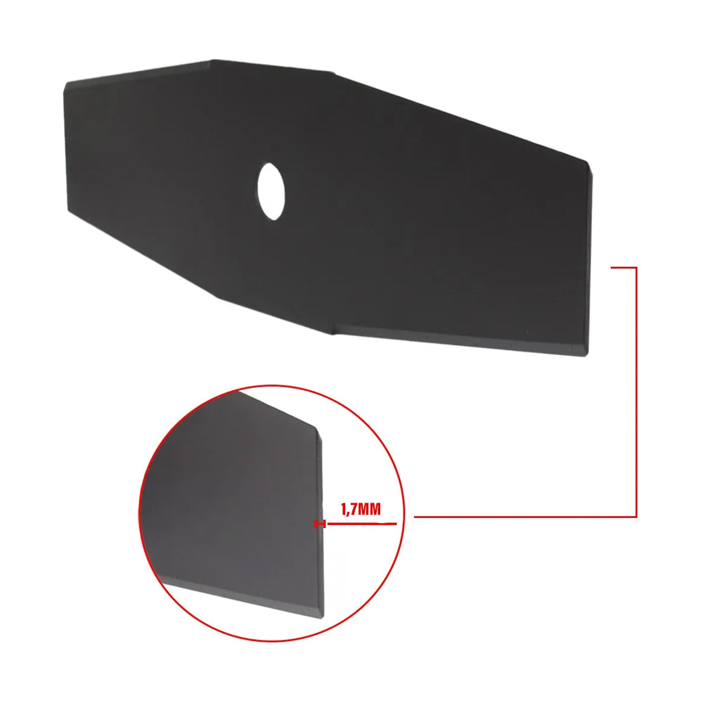 Kit 5 Facas Lâminas 2 Pontas Roçadeira 350mm Furo 1" Pintada 1,7mm