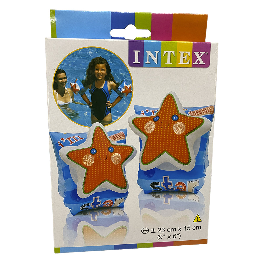 BOIA DE BRAÇO INFLÁVEL INFANTIL FLUTUADOR ESTRELA INTEX