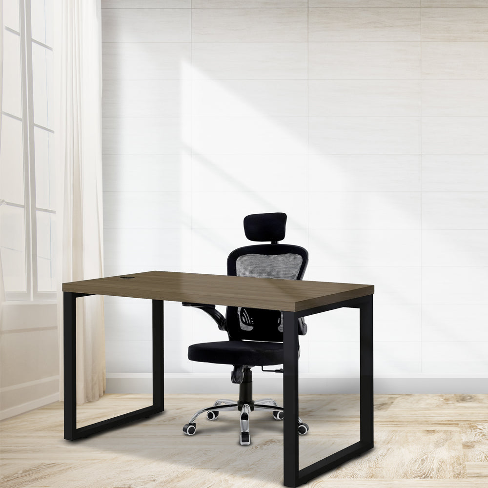 CONJUNTO MESA PARA ESCRITÓRIO DIRETOR 1,50MT COM CADEIRA DE ESCRITÓRIO PRESIDENTE GIRATÓRIA