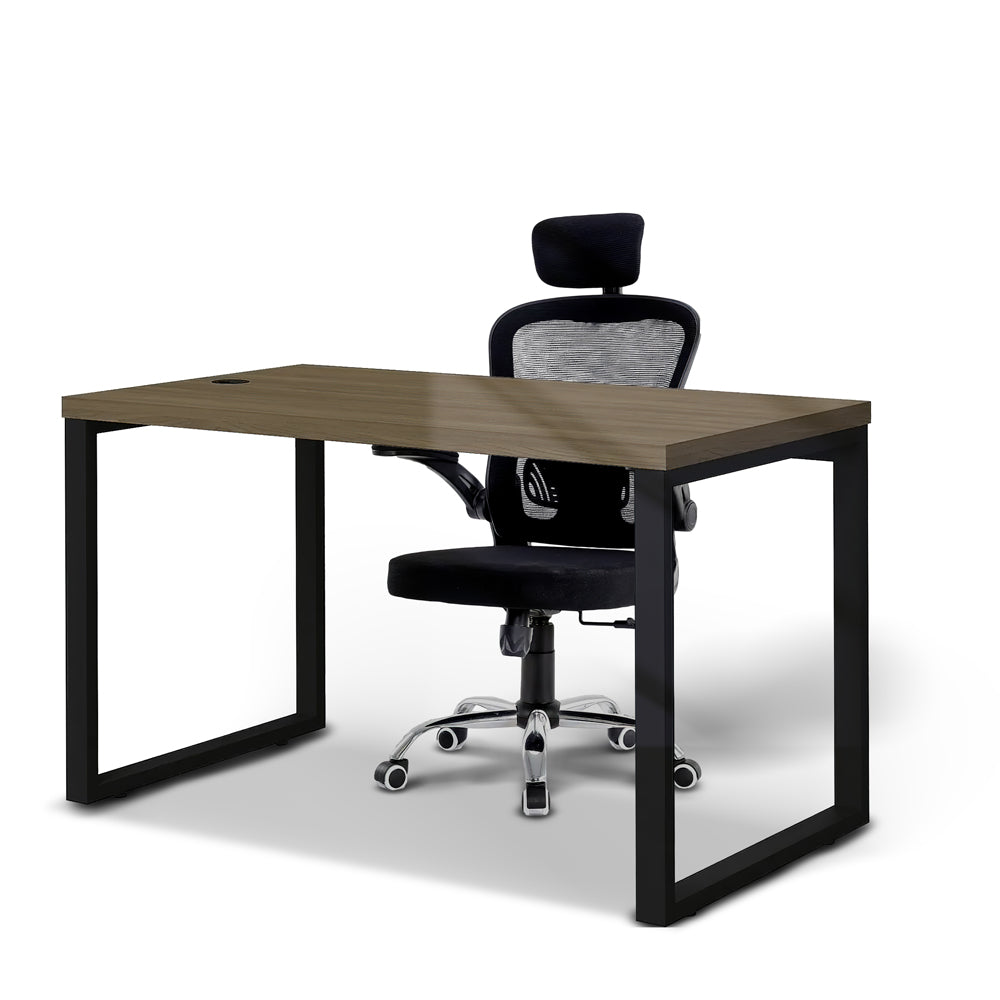 CONJUNTO MESA PARA ESCRITÓRIO DIRETOR 1,50MT COM CADEIRA DE ESCRITÓRIO PRESIDENTE GIRATÓRIA