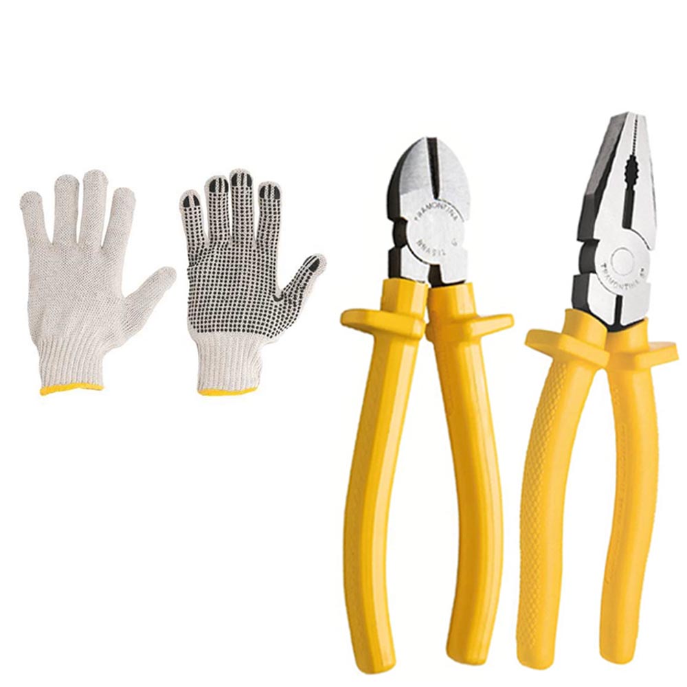 KIT JOGO FERRAMENTAS ALICATES UNIVERSAL E CORTE TRAMONTINA
