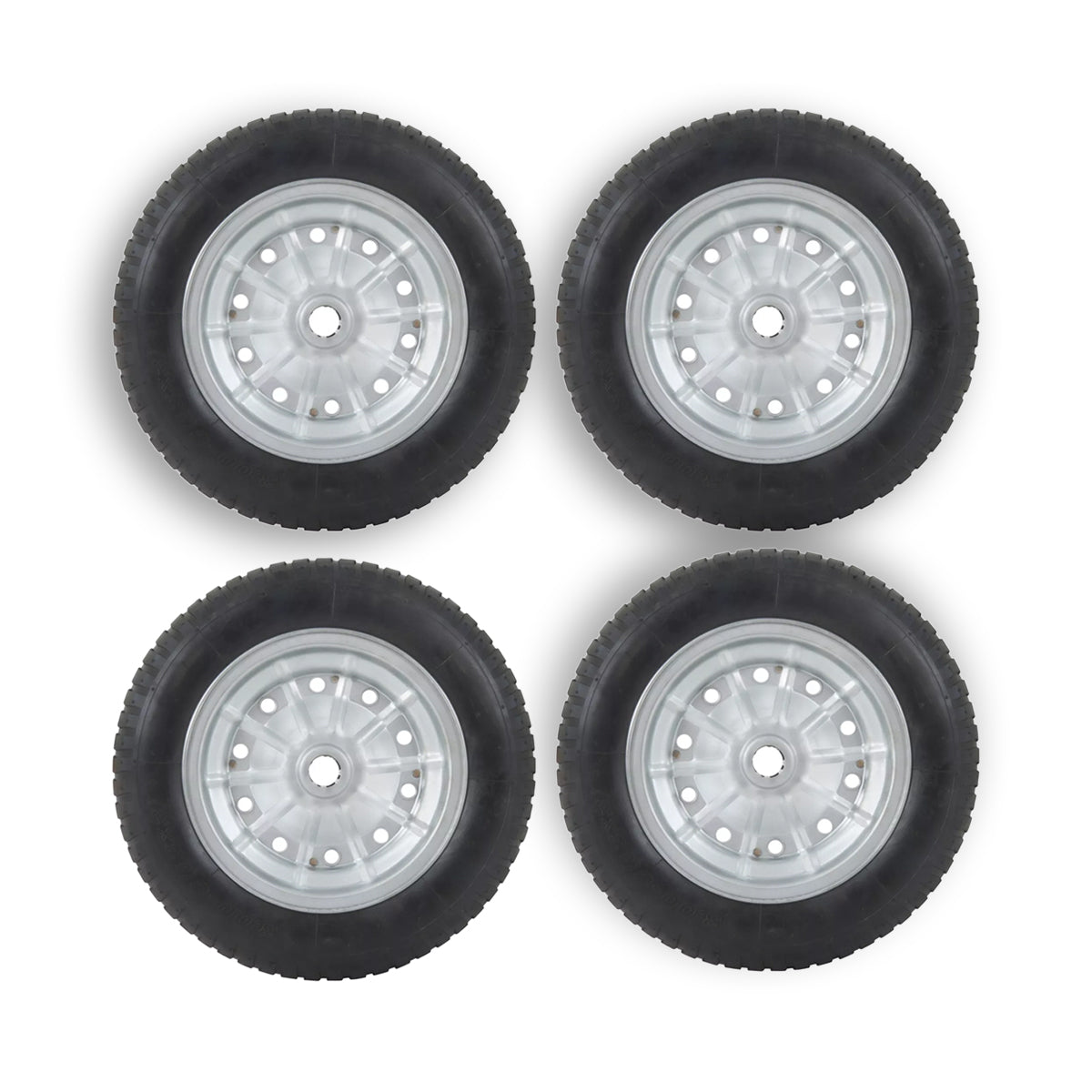 KIT 4 PNEU COMPLETO PARA CARRINHO DE MÃO E CARGA 3.25 ARO 8