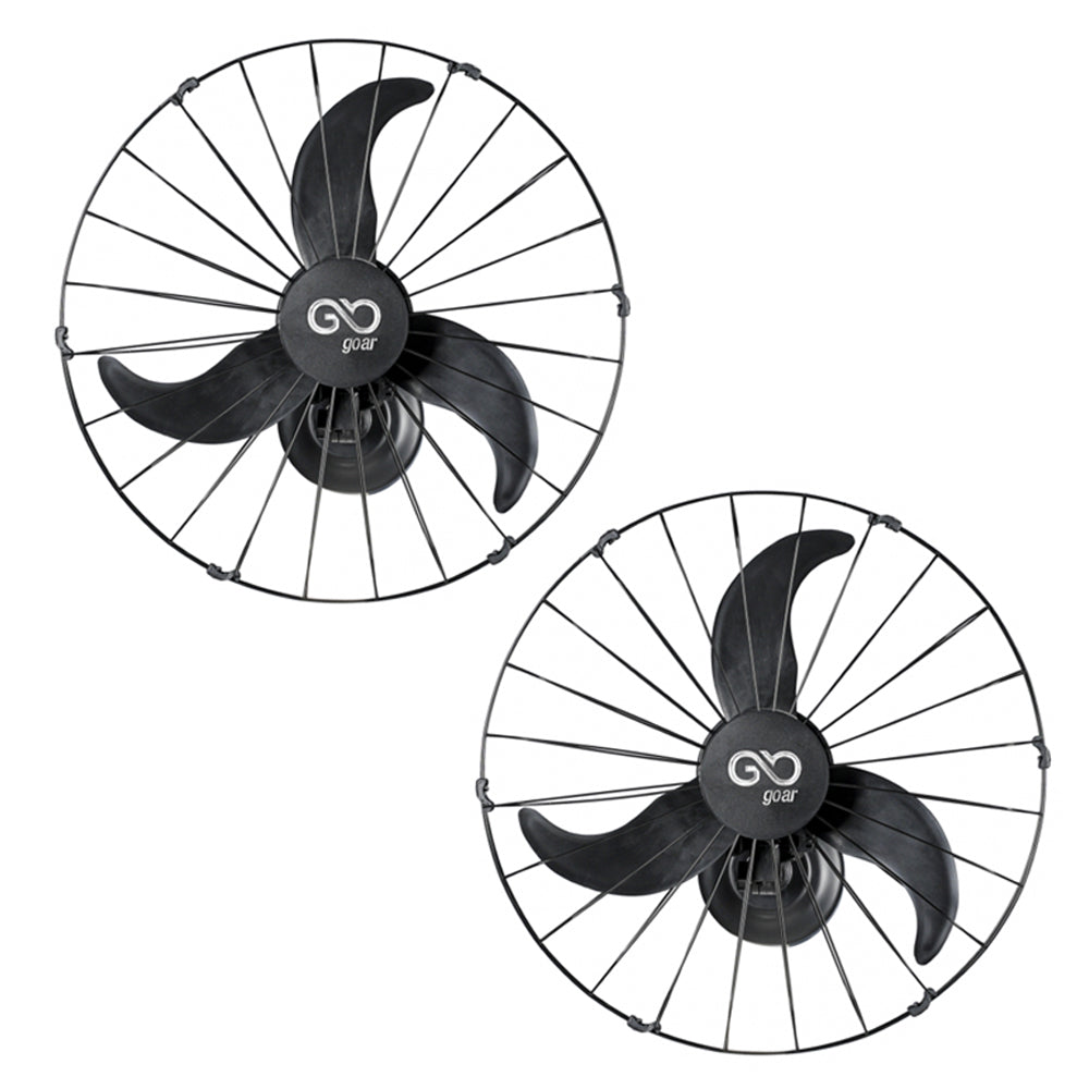 Kit 2 Ventiladores de Parede 3 Pás 60cm V60p 180w Bivolt Preto