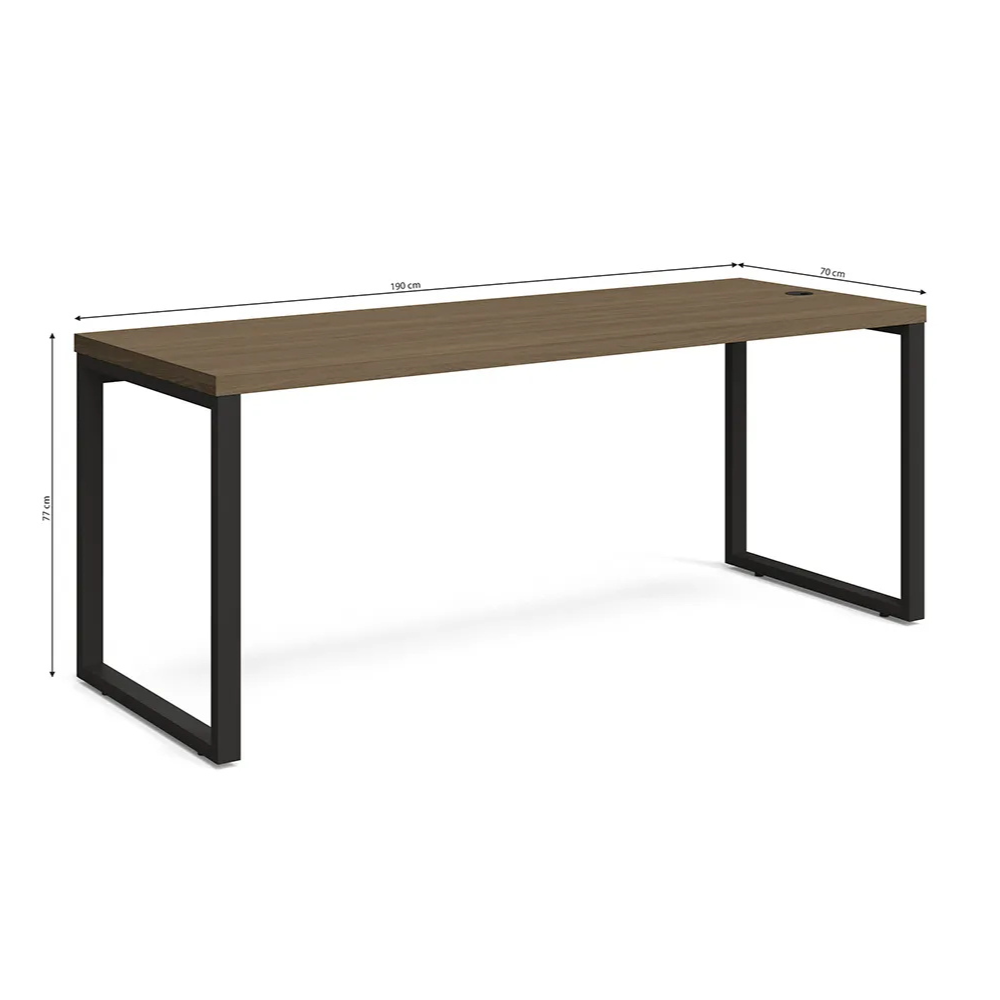 Conjunto Mesa para Escritório Carvalho 1,90mt Mais Armário 2 Portas Kappesberg