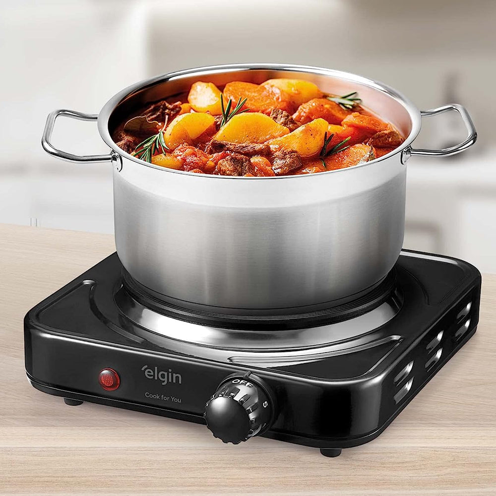 Fogão Portátil de Mesa 1 Boca 1000w 220v Elgin