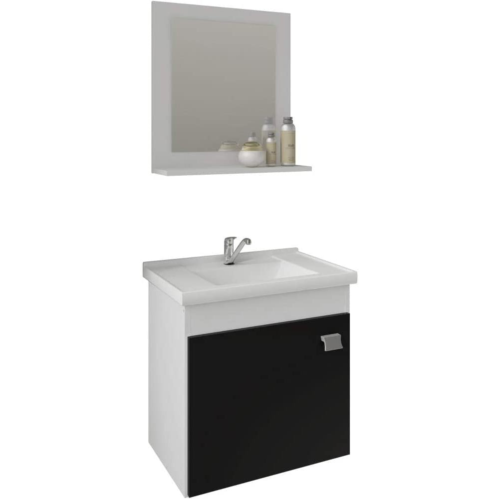 GABINETE ARMÁRIO DE BANHEIRO COM PIA CUBA ESPELHO IRIS MGM