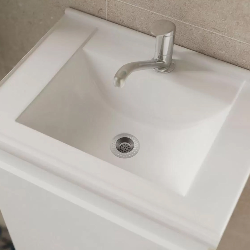 GABINETE ARMÁRIO DE BANHEIRO COM PIA CUBA ESPELHO IRIS MGM