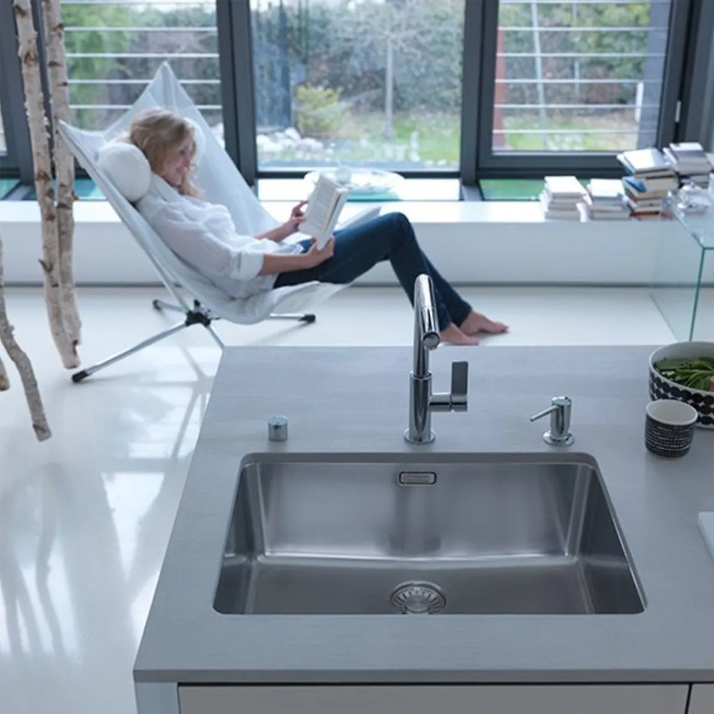 CUBA PIA COZINHA INOX DE EMBUTIR 60X40CM E ACESSÓRIOS FRANKE