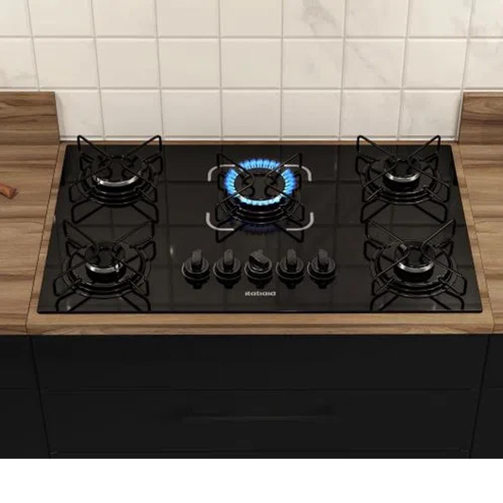 COOKTOP FOGÃO ITATIAIA ESSENCIAL 5 BOCAS BIVOLT PRETO