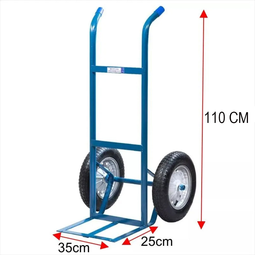CARRINHO DE CARGA TRANSPORTE 2 RODAS 150KG METALOSA