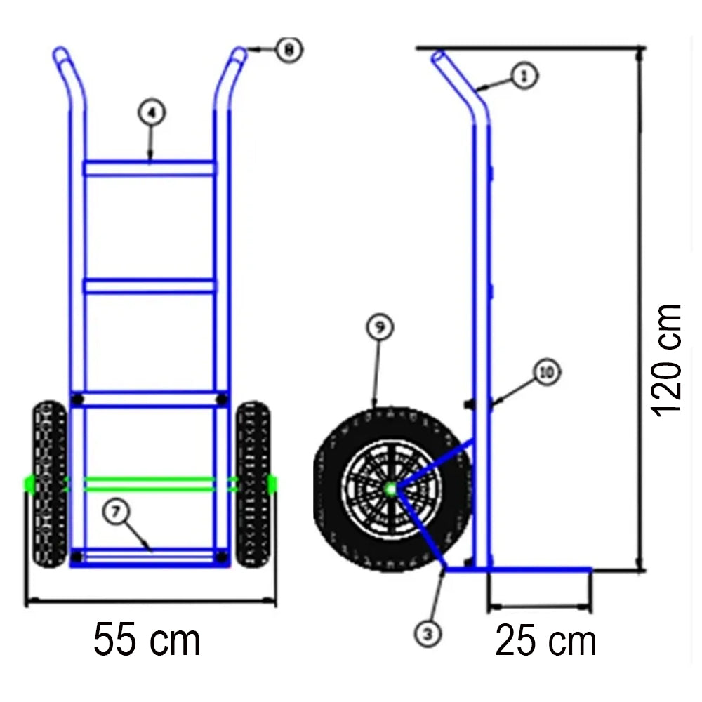 Carrinho Carro Armazém para Cargas 250kg C/rolamento Metalosa