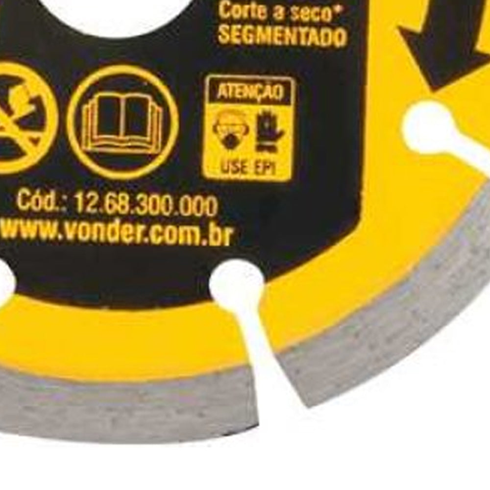 DISCO DE CORTE DIAMANTADO 110 MM FURO DE 20 MM V3 VONDER