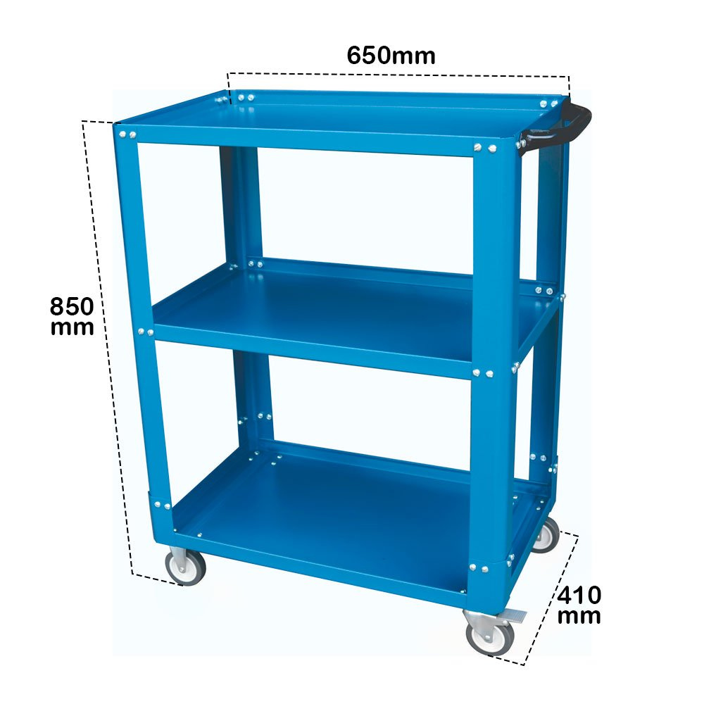 Carrinho de Ferramentas Com Rodas Aberto Desmontável Azul FERCAR sem Gaveta Capacidade 120kg CD-01E FERCAR-1233