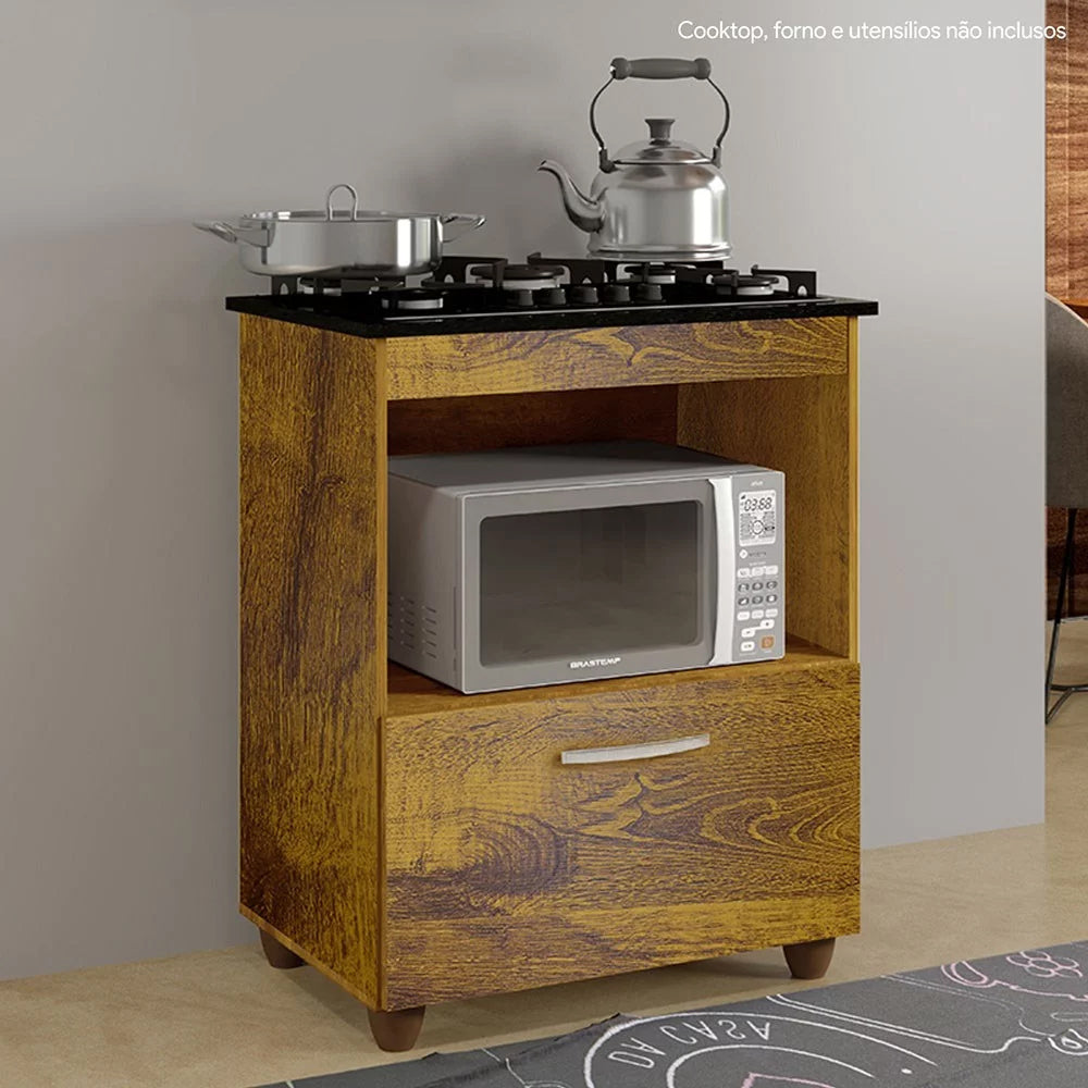 BALCÃO COOKTOP SALVIA 4 BOCAS KAIKI MÓVEIS