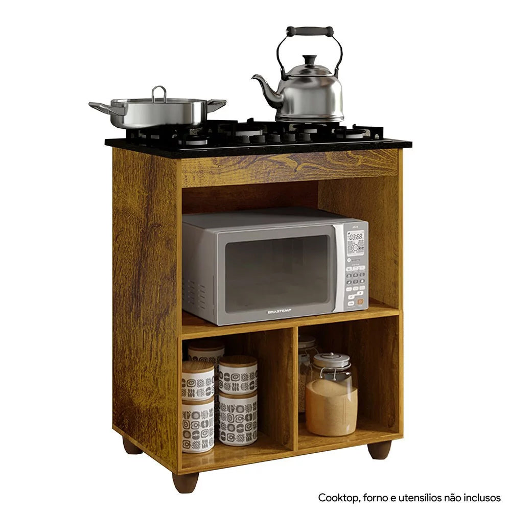 BALCÃO COOKTOP SALVIA 4 BOCAS KAIKI MÓVEIS