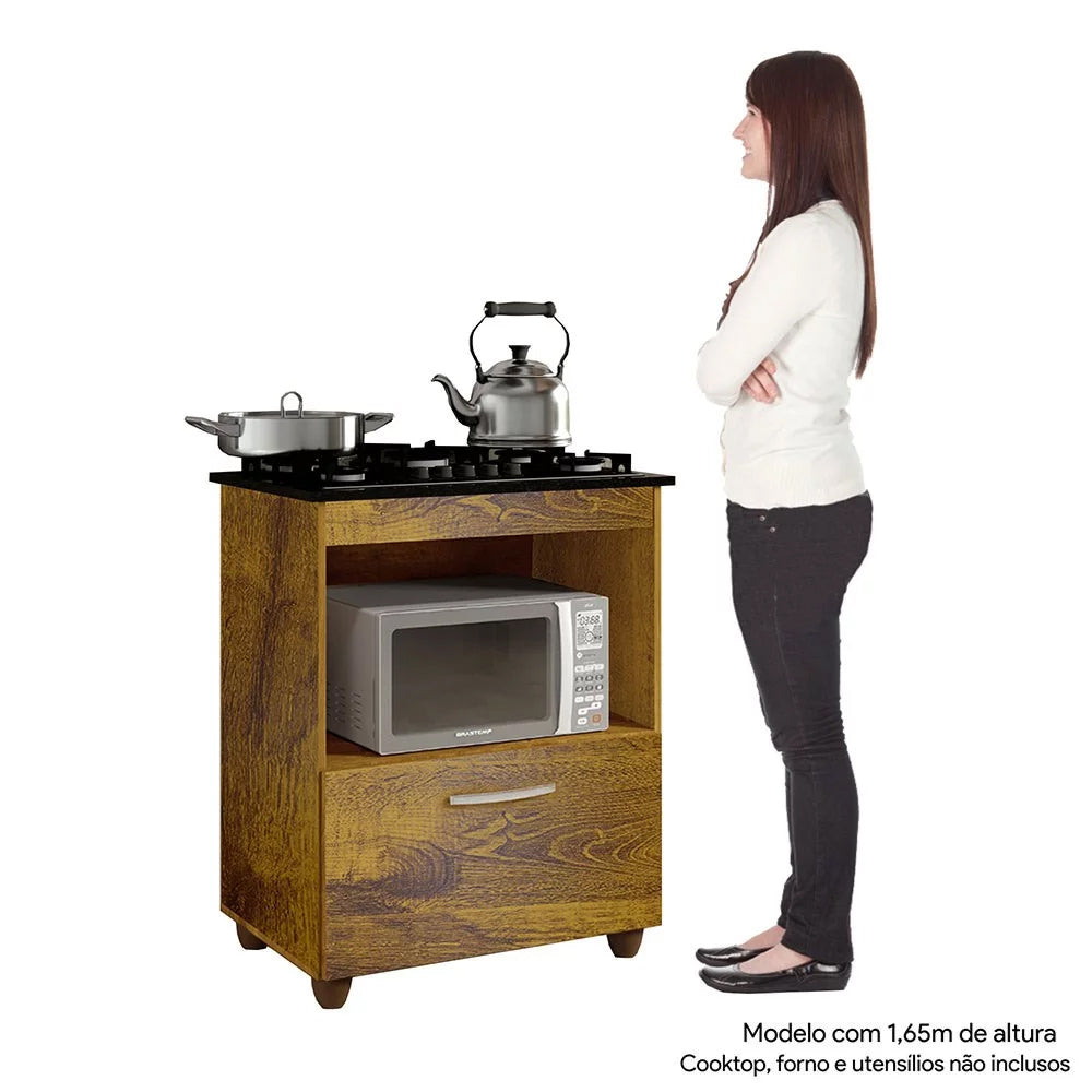 BALCÃO COOKTOP SALVIA 4 BOCAS KAIKI MÓVEIS