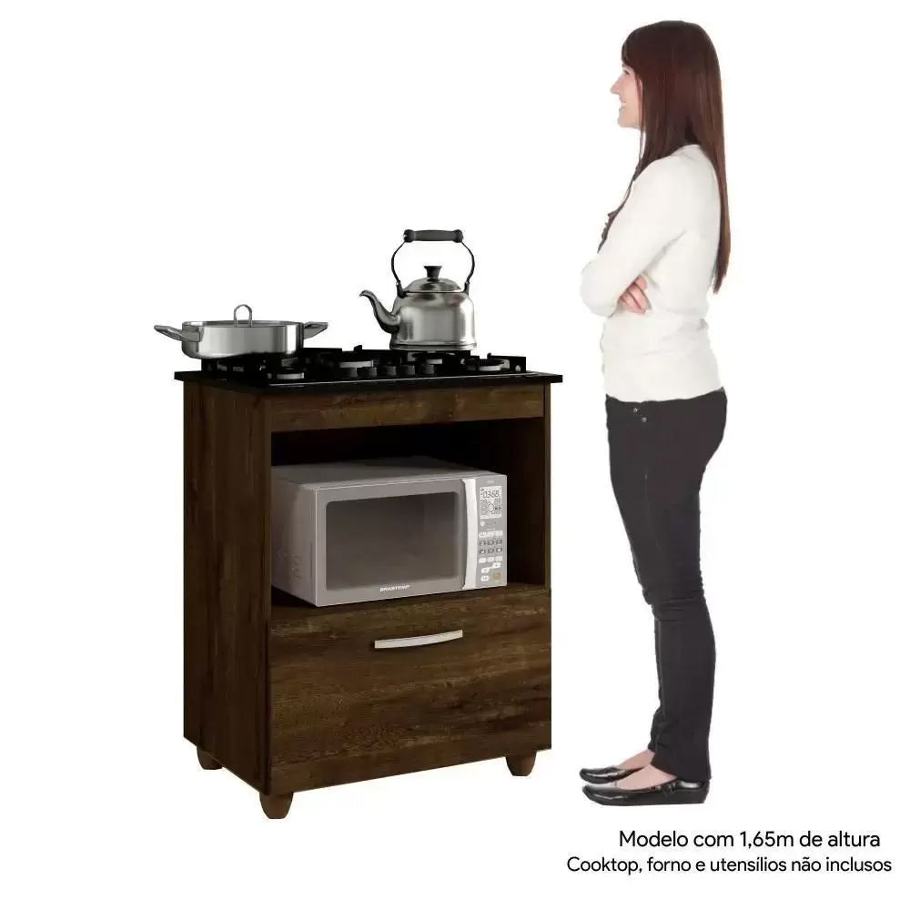 BALCÃO COOKTOP SALVIA 4 BOCAS KAIKI MÓVEIS