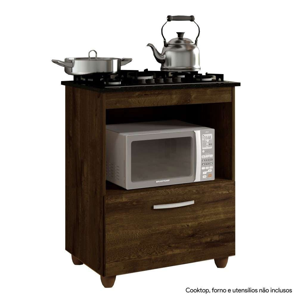 BALCÃO PARA COOKTOP 05 BOCAS 1 PORTA BASCULANTE SALVIA KAIKI