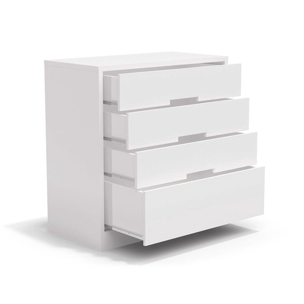 Comoda para Quarto 3 Gavetas e 1 Gavetão Branco Kappesberg