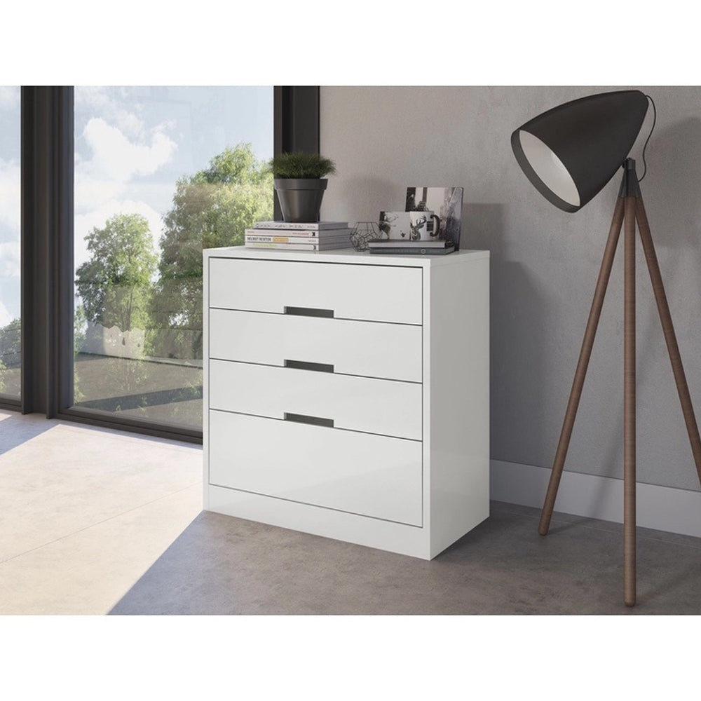 Comoda para Quarto 3 Gavetas e 1 Gavetão Branco Kappesberg